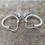 Elegáns sterling ezüst fülbevalók türkiz színben