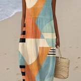 Iris | Geometric Midi Dress