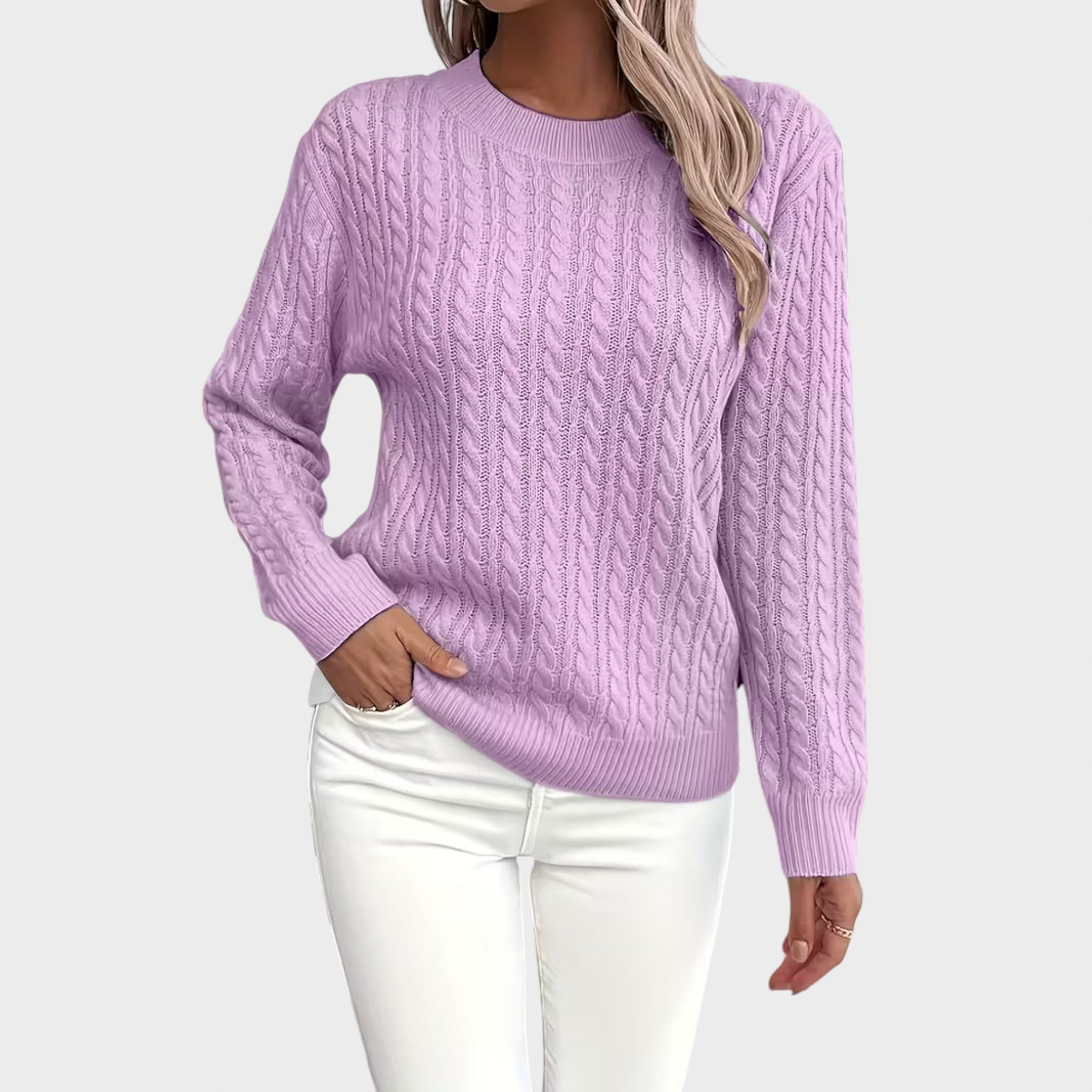 Vivianne – Puha Kötött Pulóver Textúrával