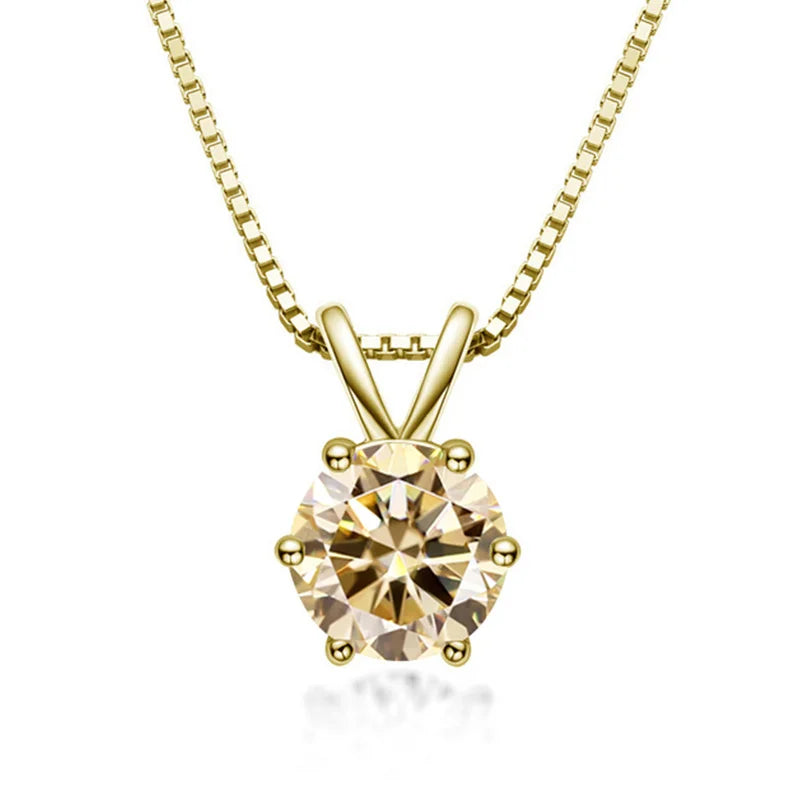 Elegáns Solitaire Nyaklánc Moissanittal