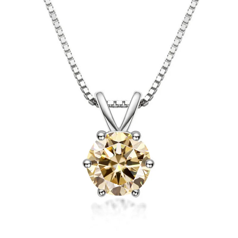 Elegáns Solitaire Nyaklánc Moissanittal