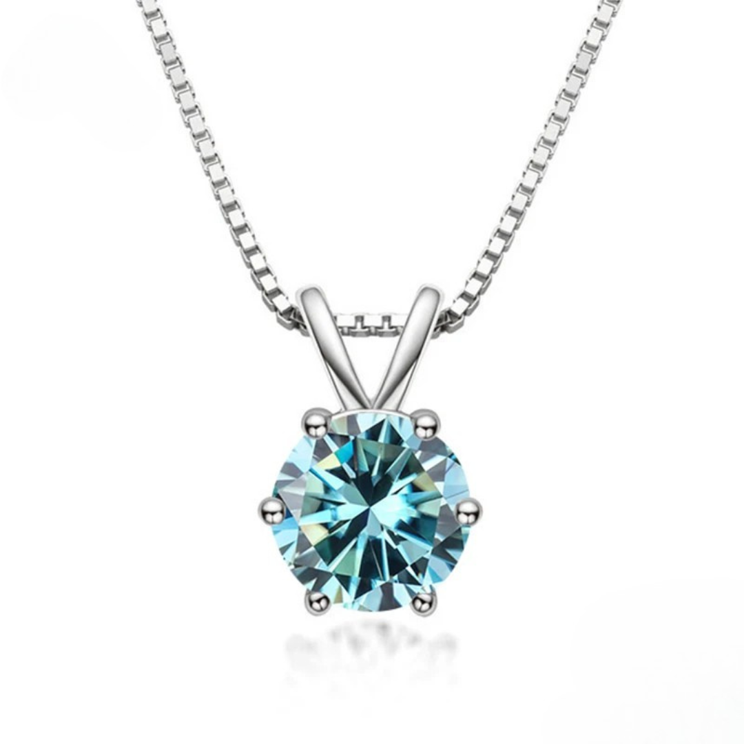 Elegáns Solitaire Nyaklánc Moissanittal