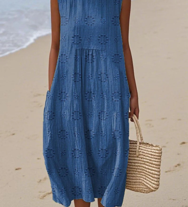 Sara | Patterned Midi Dress